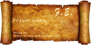 Frisch Endre névjegykártya